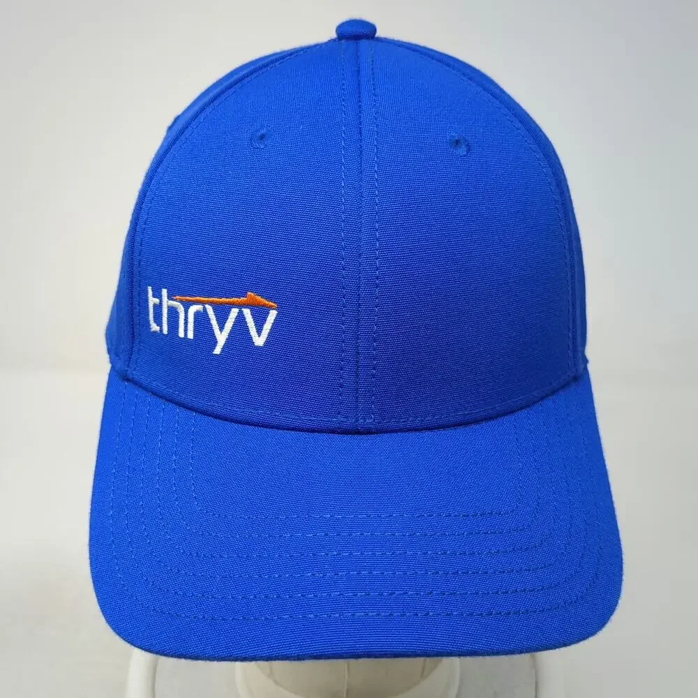The North Face Baseball Cap Blue One Size Thryv Logo Slideback Polyester Hat